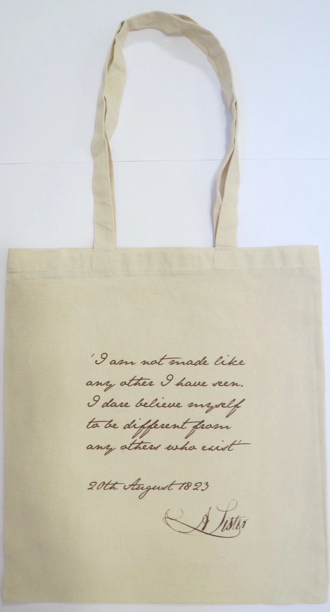 Anne Lister Quote Shopping Bag